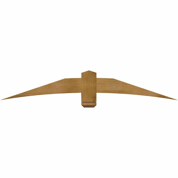 Ekena Millwork Bellingham Rough Sawn Timber Gable Bracket, Western Red Cedar, 72"W x 12"H x 4"D x 6"F, 4/12 Pitch GBW072X12X0406BEL00RWR - main